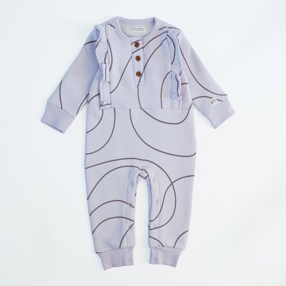Playful Plum Baby Girl Lavender OnesieEgyptian Made Applemint & Cocoa